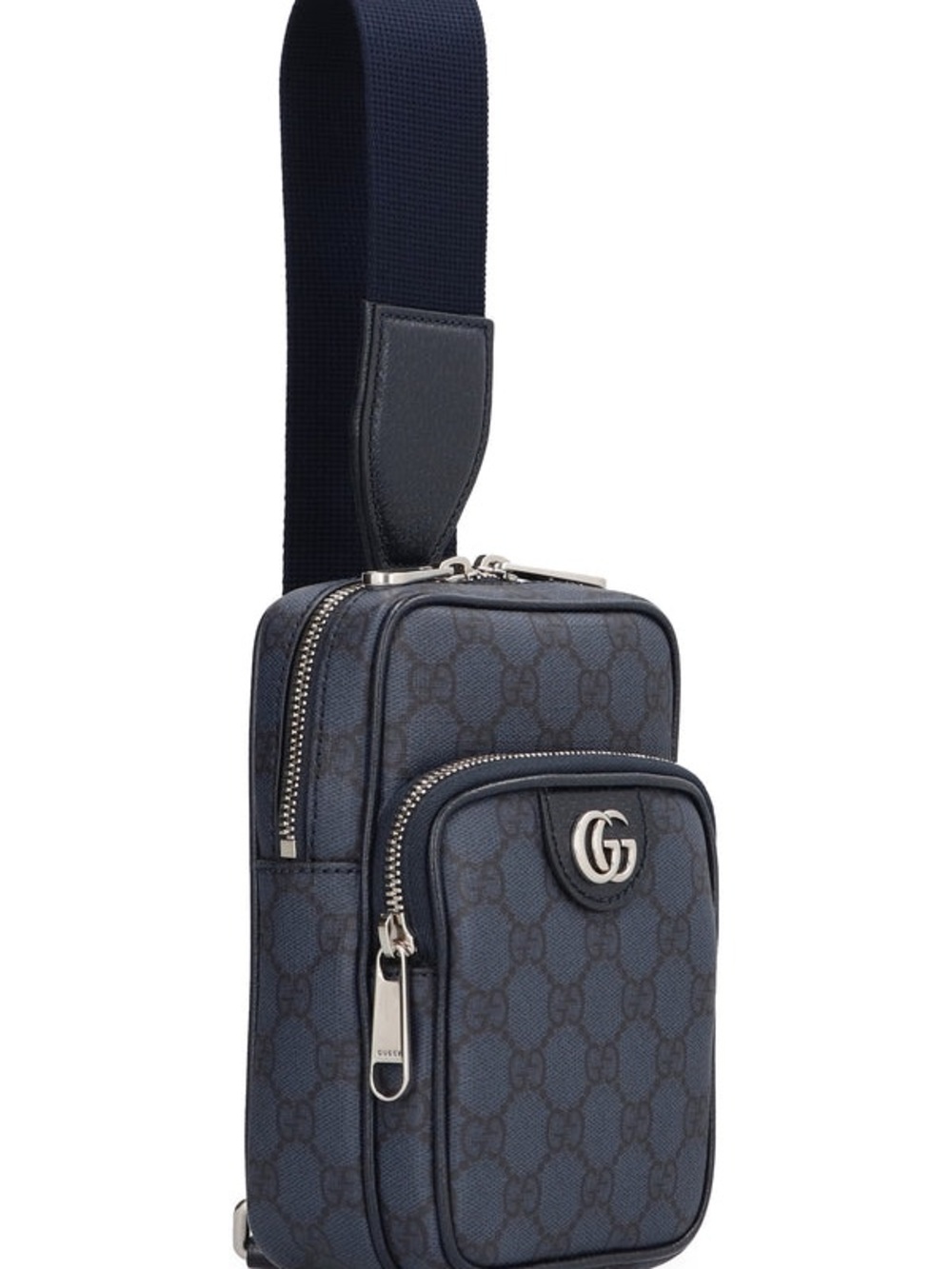 Authentic Gucci Ophidia GG Supreme Navy Crossbody / Sling Bag + Dust Bag - Picture 2 of 6